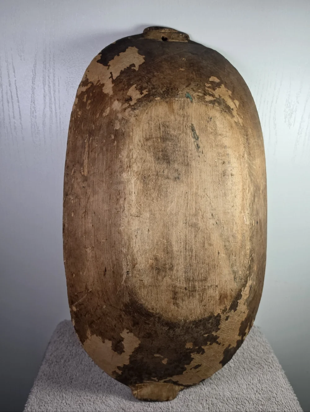 Antique Primitive Hand Carved Hewn Wooden Dough Bowl